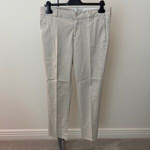 Banana Republic size 8 Beige Straight-Leg Trousers